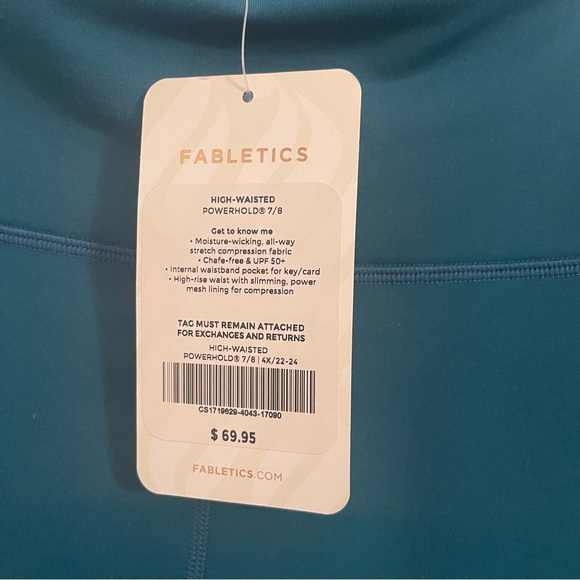 NWT Fabletics Define PowerHold® High-Waisted 7/8 Legging | Size: 4X - Picture 5 of 7
